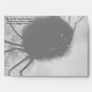 Smiling Spider by Odilon Redon, Vintage Halloween Envelope