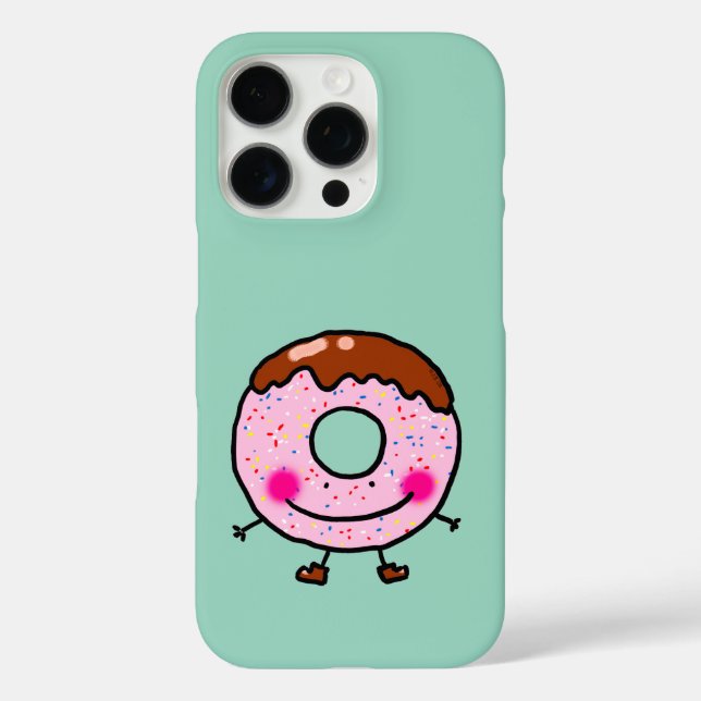 Smiling Sprinkle Donut Character Art Case-Mate iPhone Case (Back)
