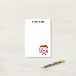 Smiling Sprinkle Donut Character Art Post-it Notes
