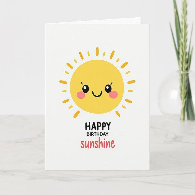 Smiling Star Birthday Card (Front)