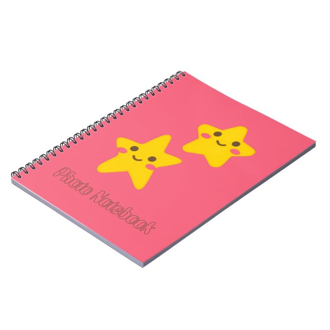 Smiling Stars Spiral Photo Notebook (Left Side)