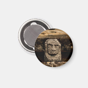 Smiling Stone Totem Cambodia Circle Magnet