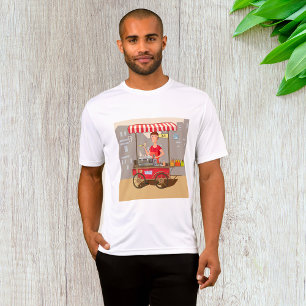 Smiling Street Food Vendor Colorful Food Cart T-Shirt
