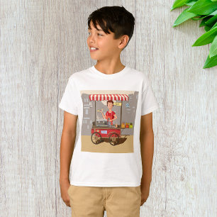 Smiling Street Food Vendor Colourful Food Cart T-Shirt
