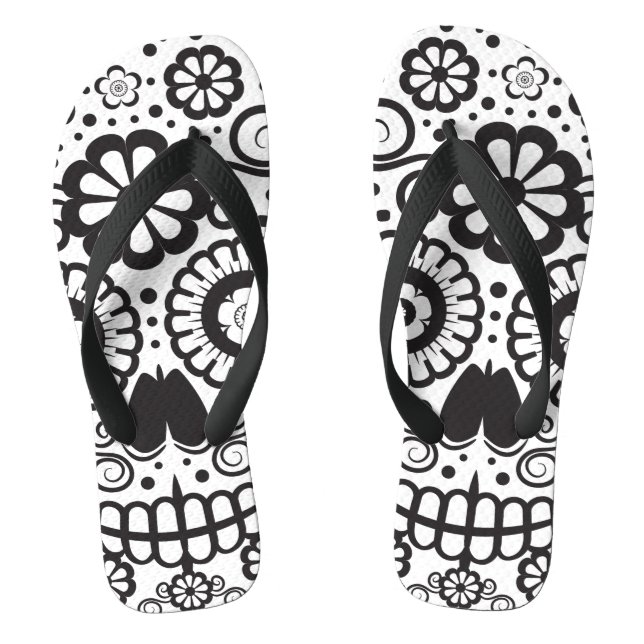 Smiling Sugar Skull Jandals (Footbed)