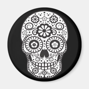 Smiling Sugar Skull Magnet