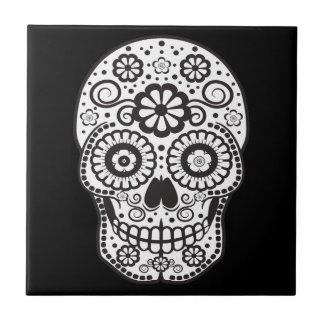 Smiling Sugar Skull Tile