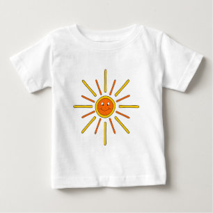 Smiling Summer Sun. Yellow and Orange. Baby T-Shirt