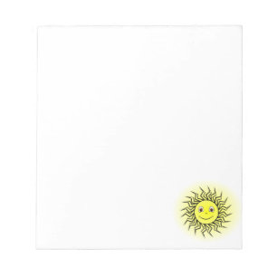 Smiling Sun Custom Notepad