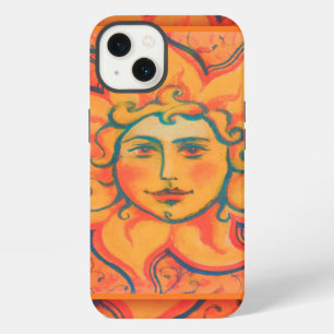 Smiling Sun, Fairytale Fantasy Art, Orange Yellow iPhone 13 Case
