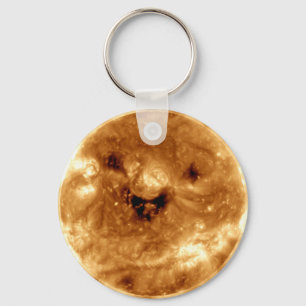 Smiling Sun From NASA Solar Observatory Key Ring