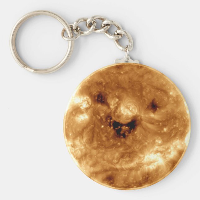 Smiling Sun From NASA Solar Observatory Key Ring (Front)