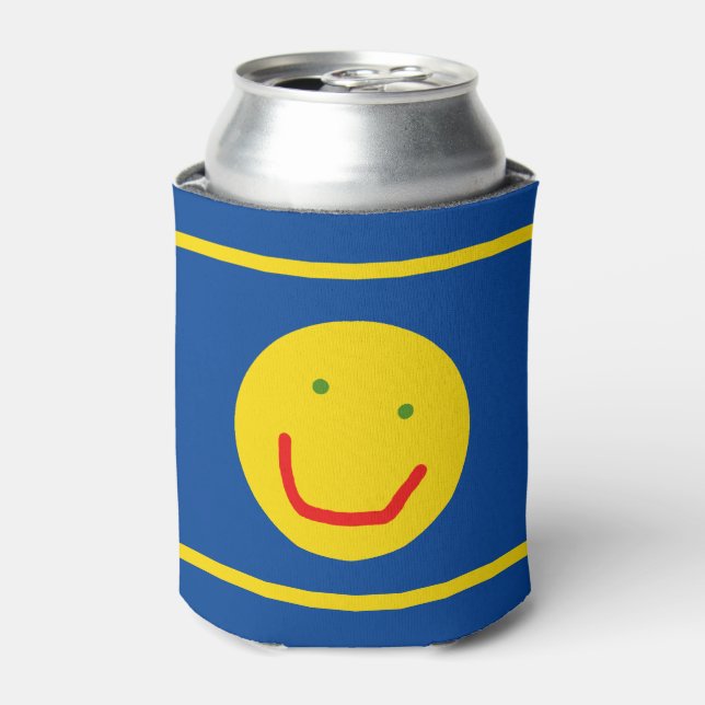 Smiling Sun Happy Face Can Cooler (Can Front)