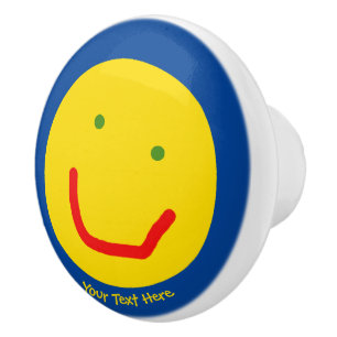 Smiling Sun Happy Face Ceramic Knob