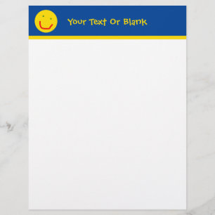 Smiling Sun Happy Face Custom Letterhead