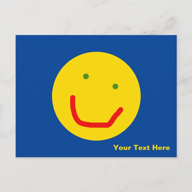 Smiling Sun Happy Face Holiday Postcard (Front)