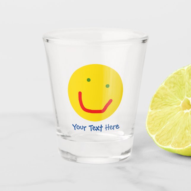 Smiling Sun Happy Face Shot Glass (Front)