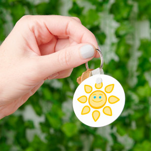 Smiling Sun Happy Sunshine Key Ring