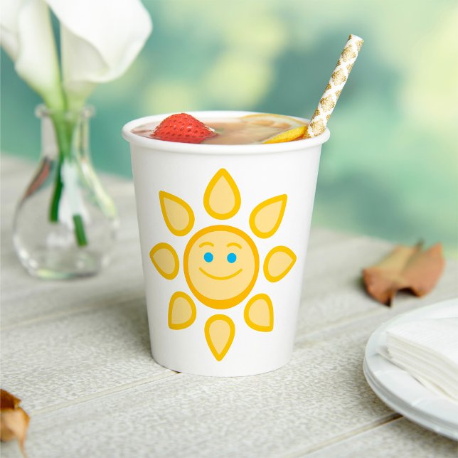 Smiling Sun Happy Sunshine Paper Cups (Creator Uploaded)