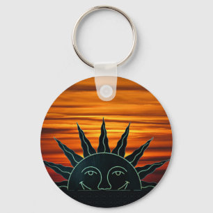Smiling Sun Key Ring