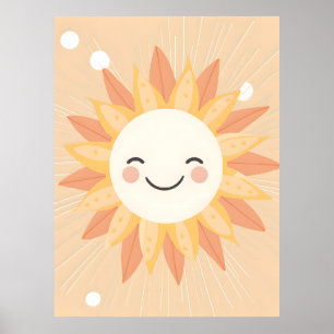 Smiling Sun Nursery Wall Art Poster