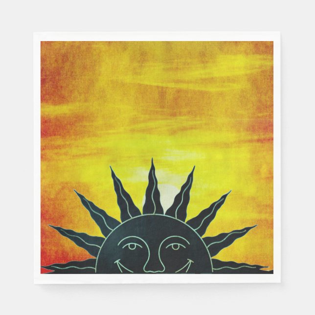 Smiling Sun Paper Napkin (Front)