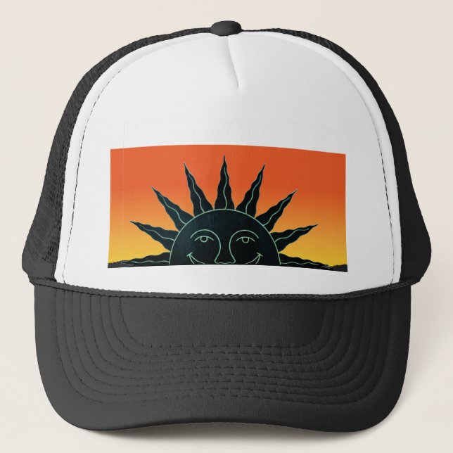 Smiling Sun Trucker Hat (Front)