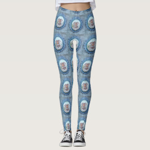 smiling sunfaces blue leggings