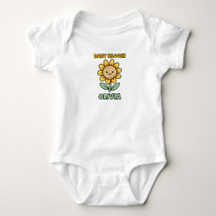 Smiling Sunflower Custom Personalised Baby Bodysuit