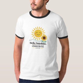 Smiling Sunshine & Sunflower – Happy Coastal Vibes T-Shirt