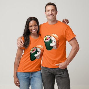 Smiling Sushi Hug Art for Food Lovers T-Shirt