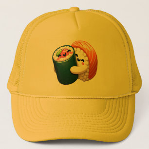 Smiling Sushi Hug Art for Food Lovers Trucker Hat