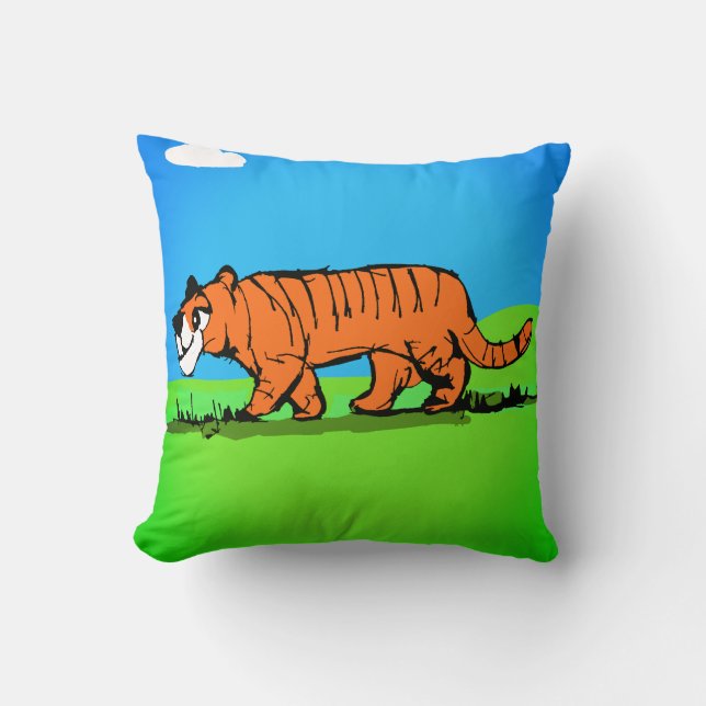 Smiling Tiger Cushion (Front)