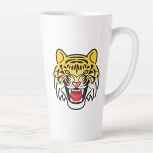 Smiling Tiger Face Artwork-21876 Latte Mug