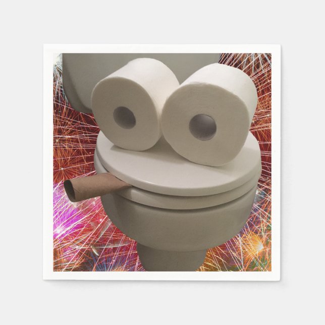 Smiling Toilet Face Napkin (Front)