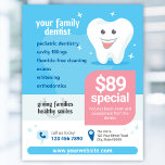 Smiling Tooth Dental Flyer<br><div class="desc">A smiling tooth and happy design great for dentists and orthodontists that cater to children and families.</div>
