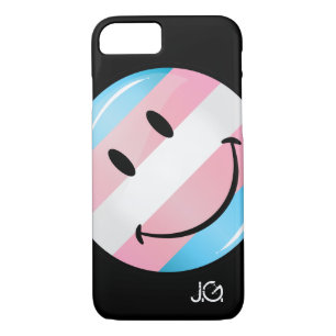 Smiling Transgender Flag Case-Mate iPhone Case