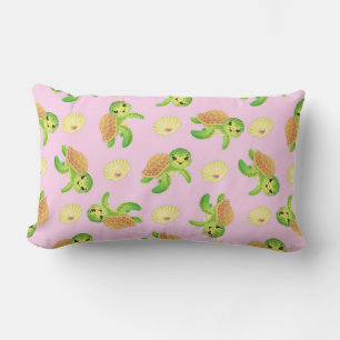 Smiling Turtles and Shells Lumbar Cushion