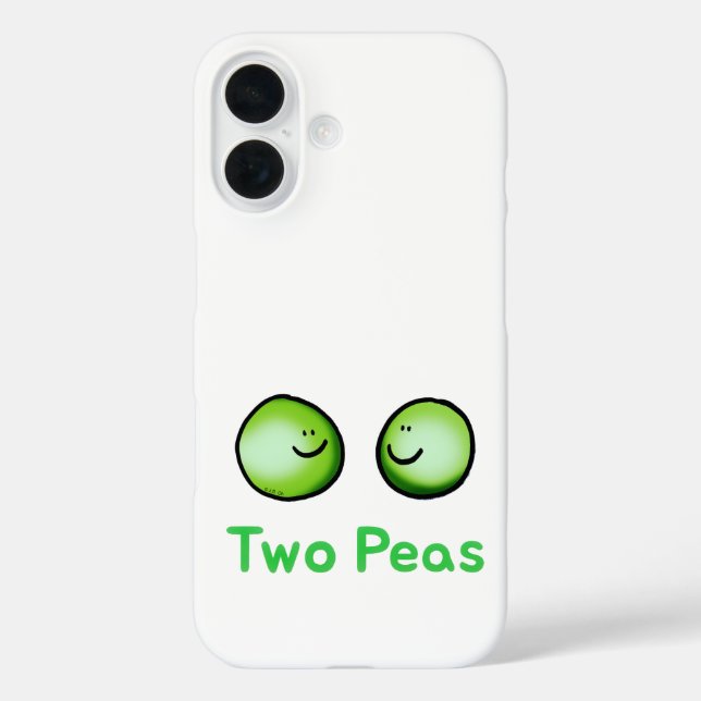 Smiling Two Peas Cute Friendship Art Case-Mate iPhone Case (Back)
