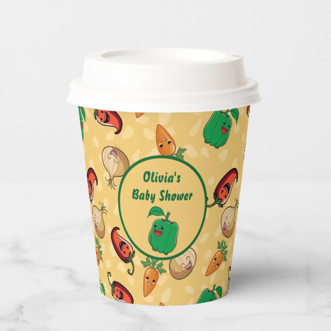 Smiling Veggies Paper Cups (Front)