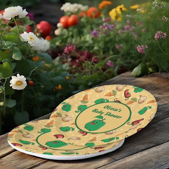 Smiling Veggies Paper Plate (Creator Uploaded)