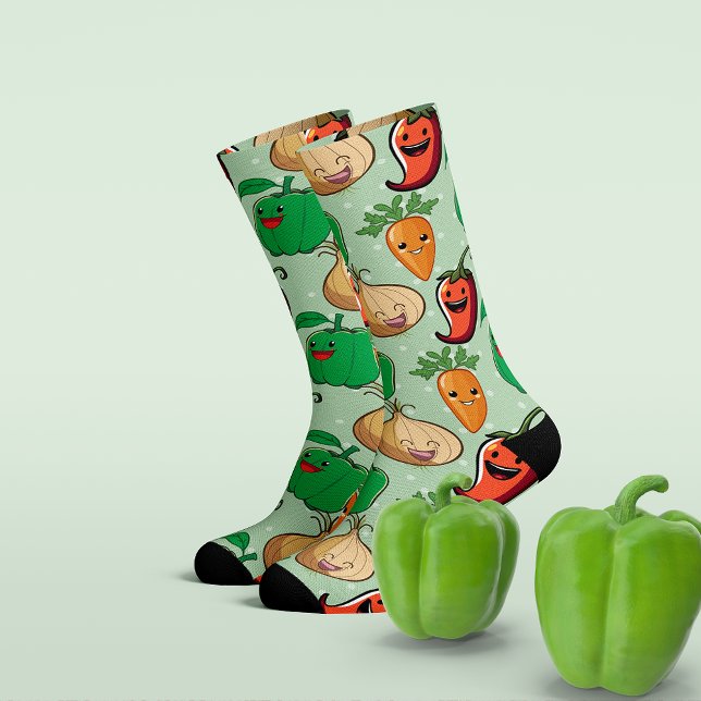 Smiling Veggies Socks (Creator Uploaded)