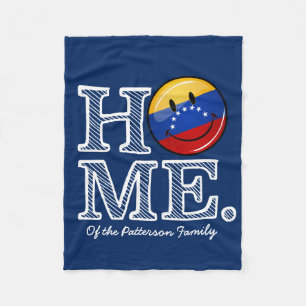 Smiling Venezualan Flag Housewarming Fleece Blanket