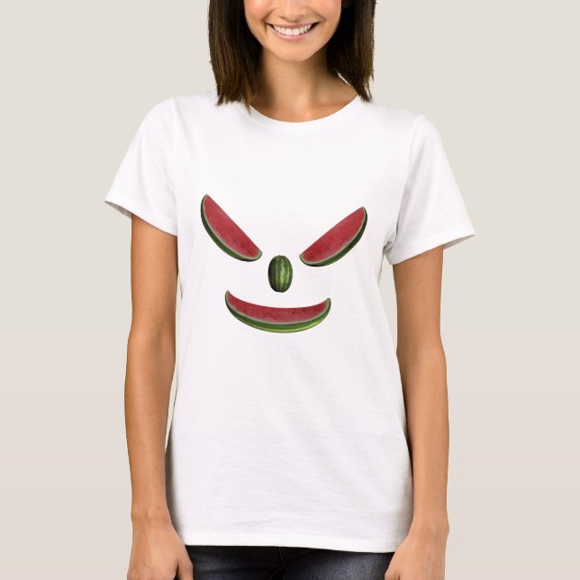 Smiling Watermelon Face T-Shirt (Front)