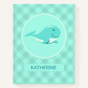 Smiling Whale Back To School Notebook