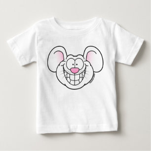Smiling White Mouse Baby T-Shirt