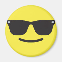 Smiling with Sunglasses Emoji Magnet 
