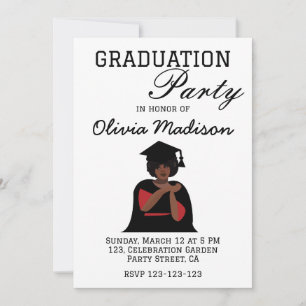 Smiling Woman Graduation Party Invitation