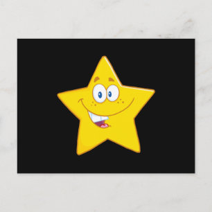 Smiling Yellow Star Postcard