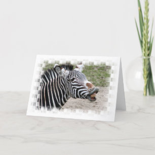 Smiling Zebra Greeting Card